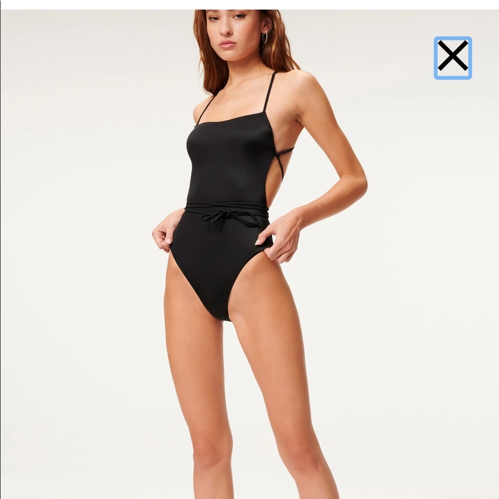 Size 2 Good American  Shine Barely There One Piece